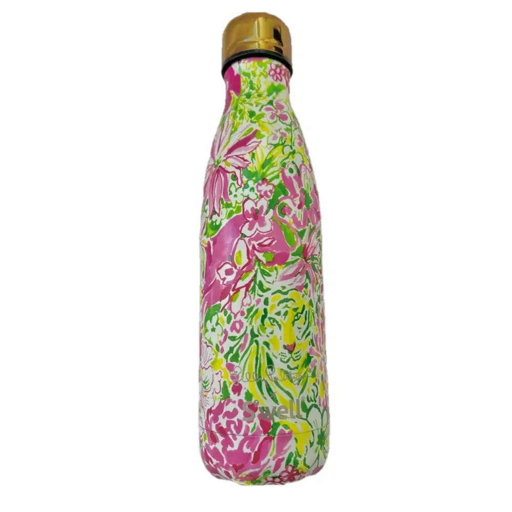Swell x Lilly Pulitzer In the Groves Water Bottle 17oz Floral Lion Pink